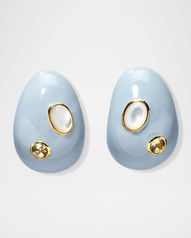 Mini Arp Earrings in Studded Mist